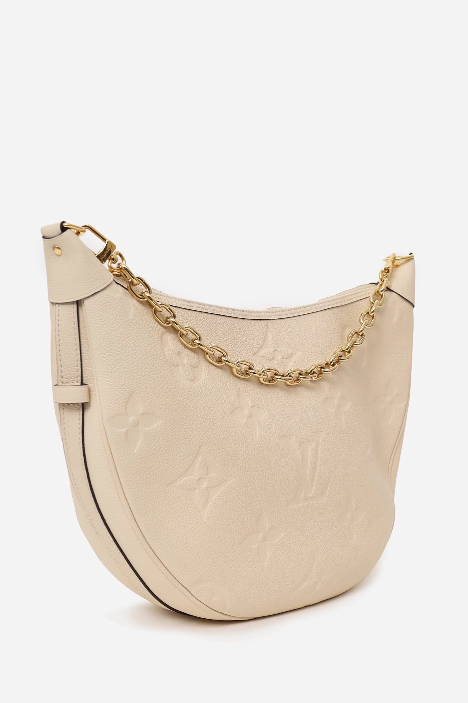 Louis Vuitton Cream Loop Hobo Bag with Strap