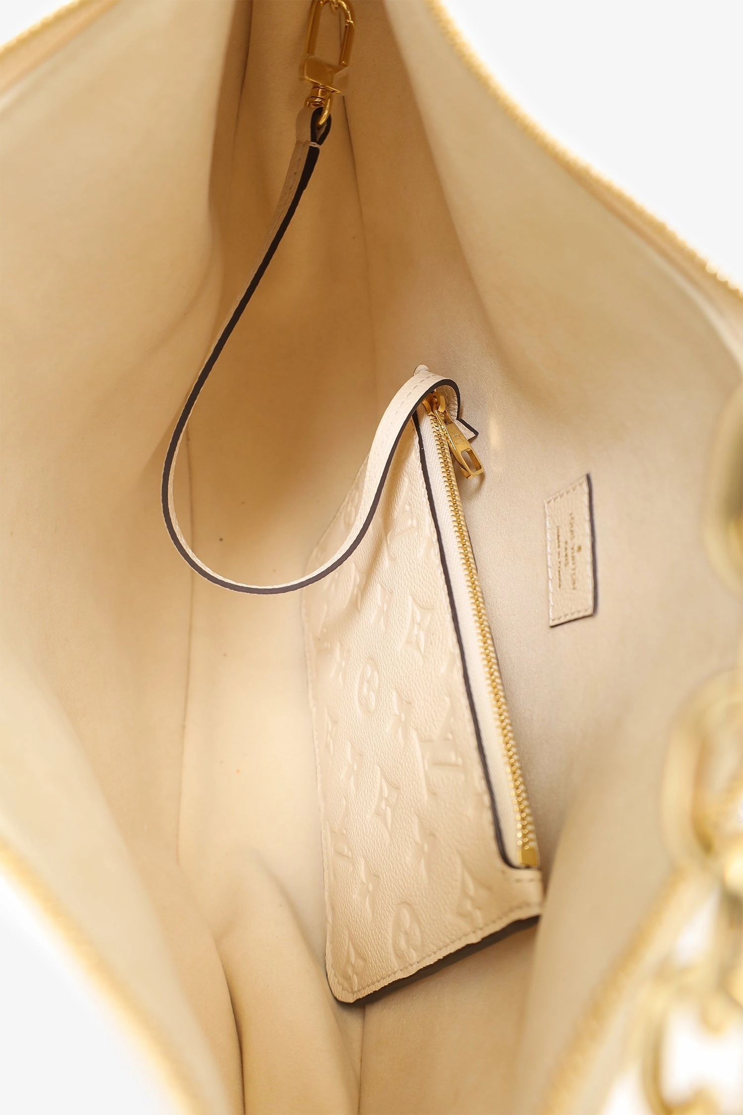 Louis Vuitton Cream Loop Hobo Bag with Strap