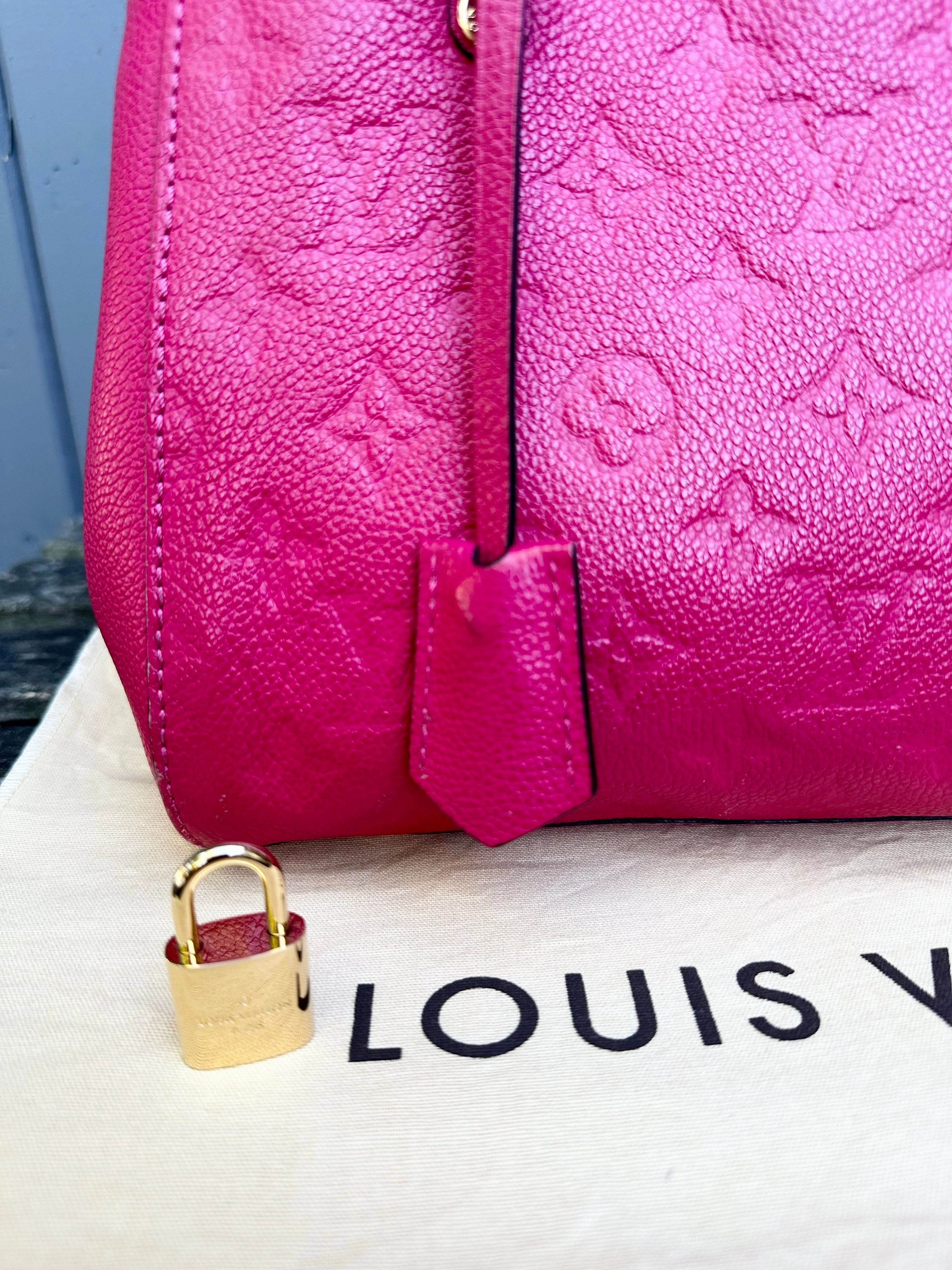 LOUIS VUITTON Dahlia Monogram Empreinte Leather Montaigne Bb Bag