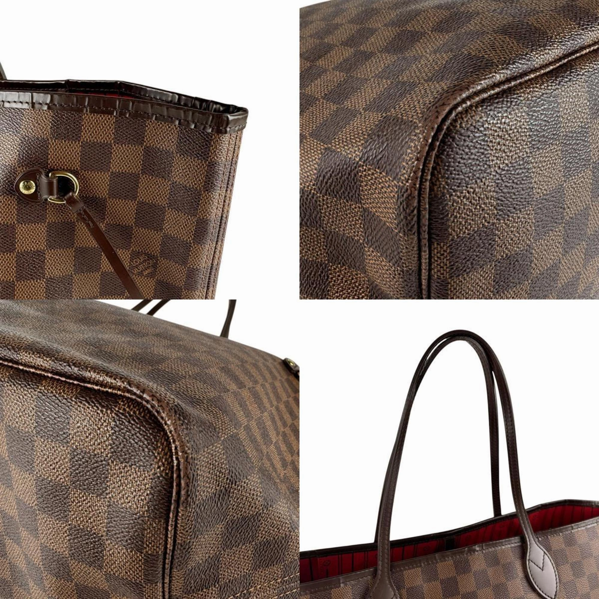 Louis Vuitton Damier Canvas Ebene Damier Canvas Handbag Tote Bag (Pre-Owned)