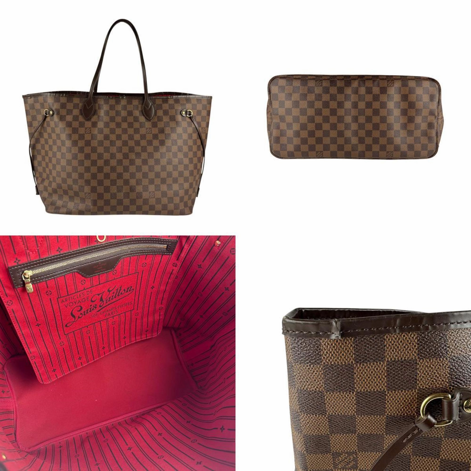 Louis Vuitton Damier Canvas Ebene Damier Canvas Handbag Tote Bag (Pre-Owned)