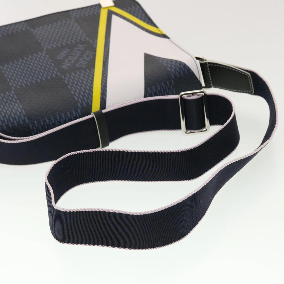 LOUIS VUITTON Damier Cobalt District PM Shoulder Bag N44002 LV 39375