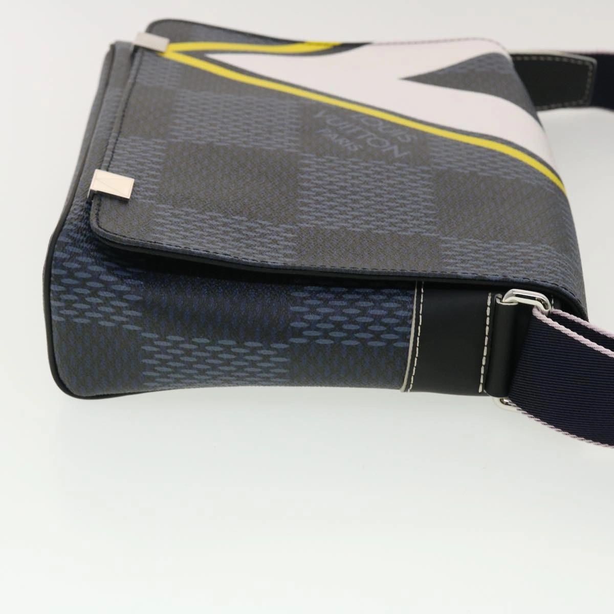 LOUIS VUITTON Damier Cobalt District PM Shoulder Bag N44002 LV 39375