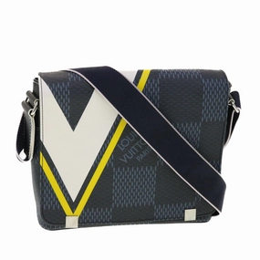 LOUIS VUITTON Damier Cobalt District PM Shoulder Bag N44002 LV 39375