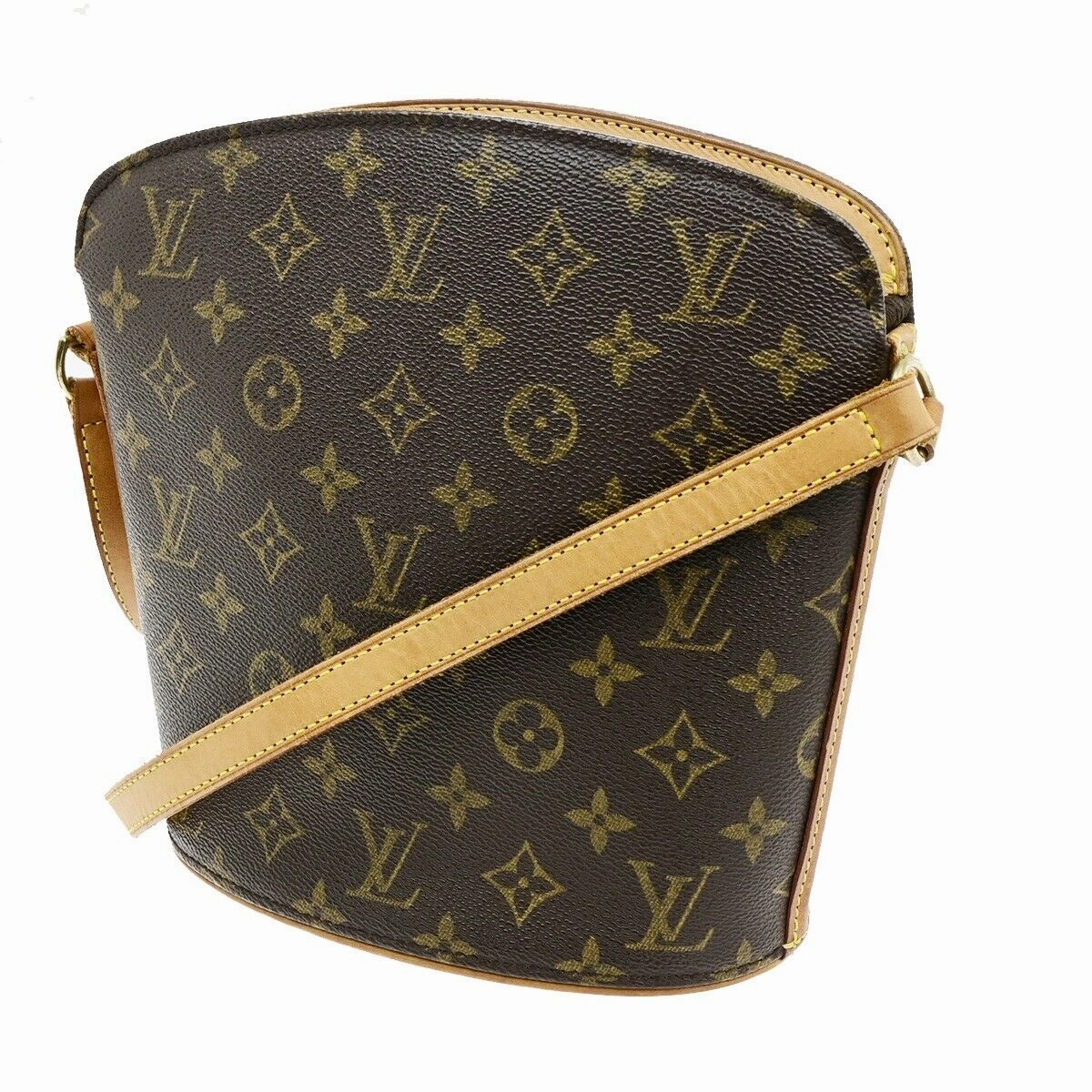 Louis Vuitton Drouot Canvas Shoulder Bag (Pre-Owned)