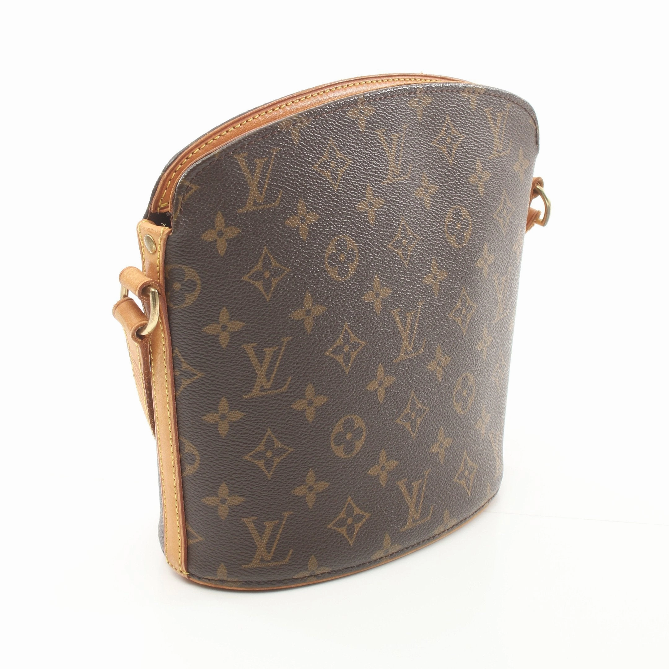 Louis Vuitton Druot Monogram Shoulder Bag Pvc Leather Brown