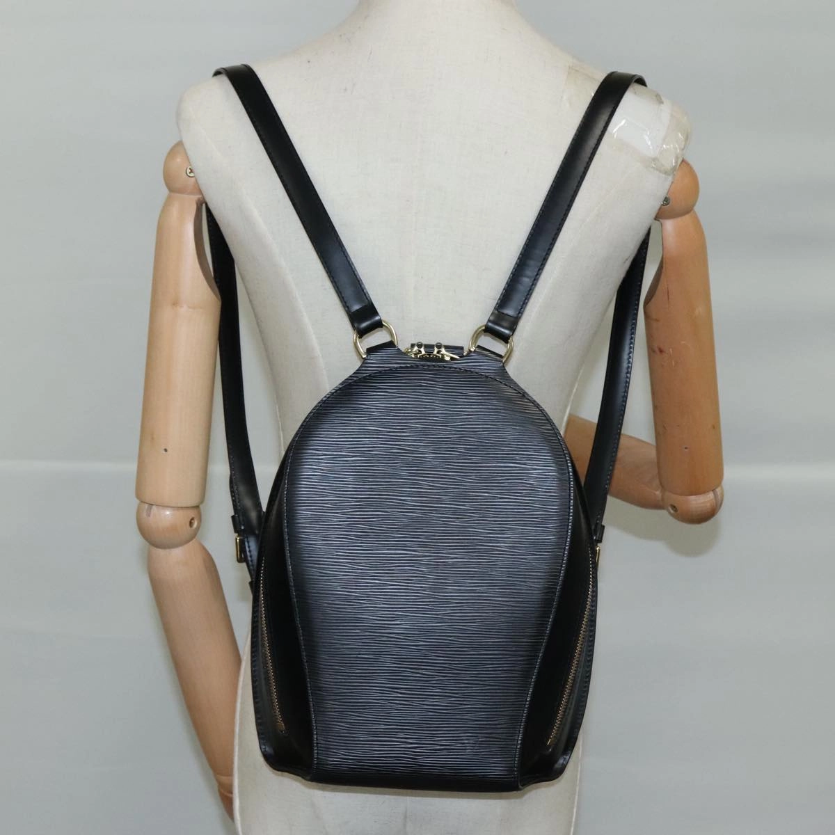 LOUIS VUITTON Epi Mabillon Backpack Black M52232 LV 104370