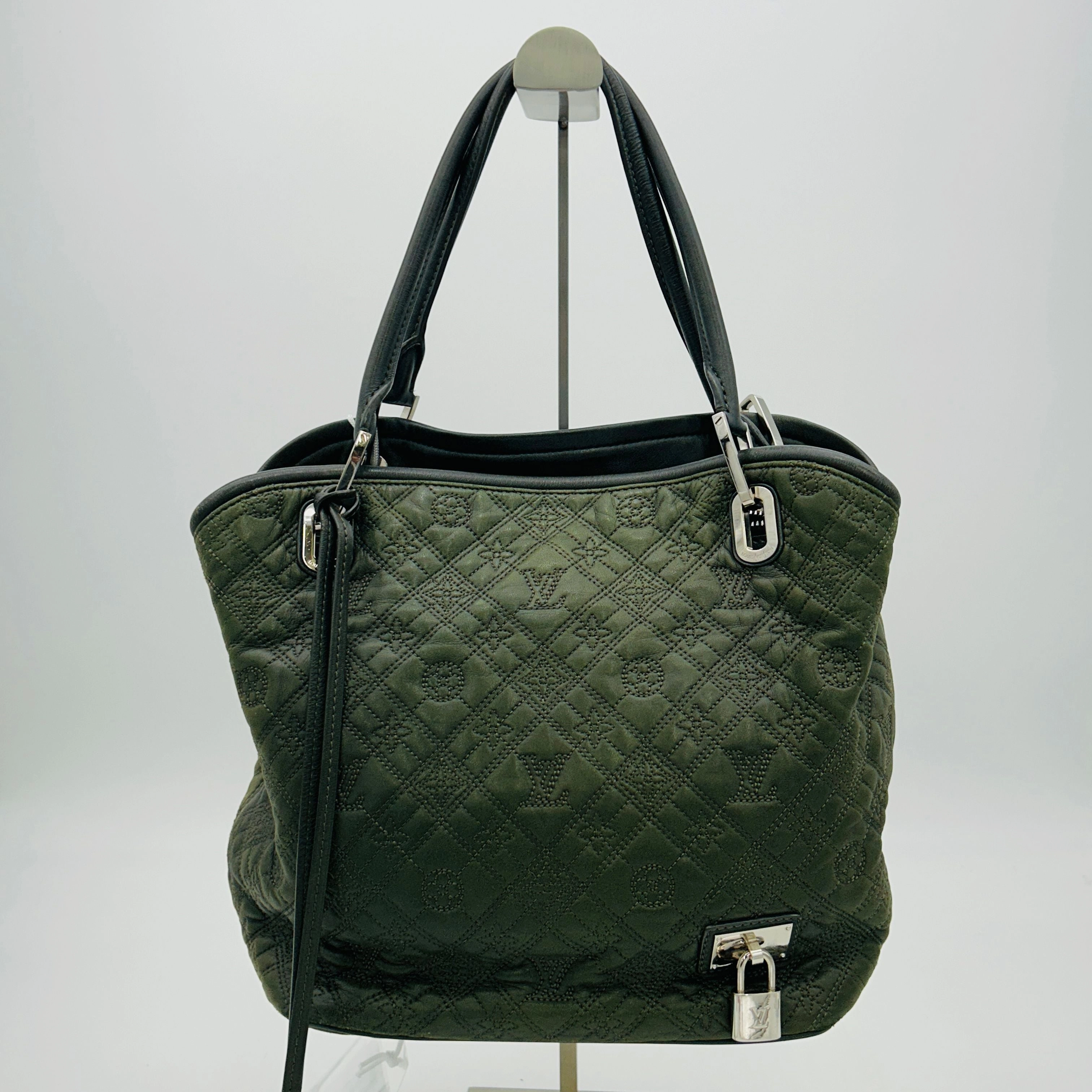 Louis Vuitton Fumee Monogram Antheia Leather Lilia PM Green Shoulder Bag LA1205