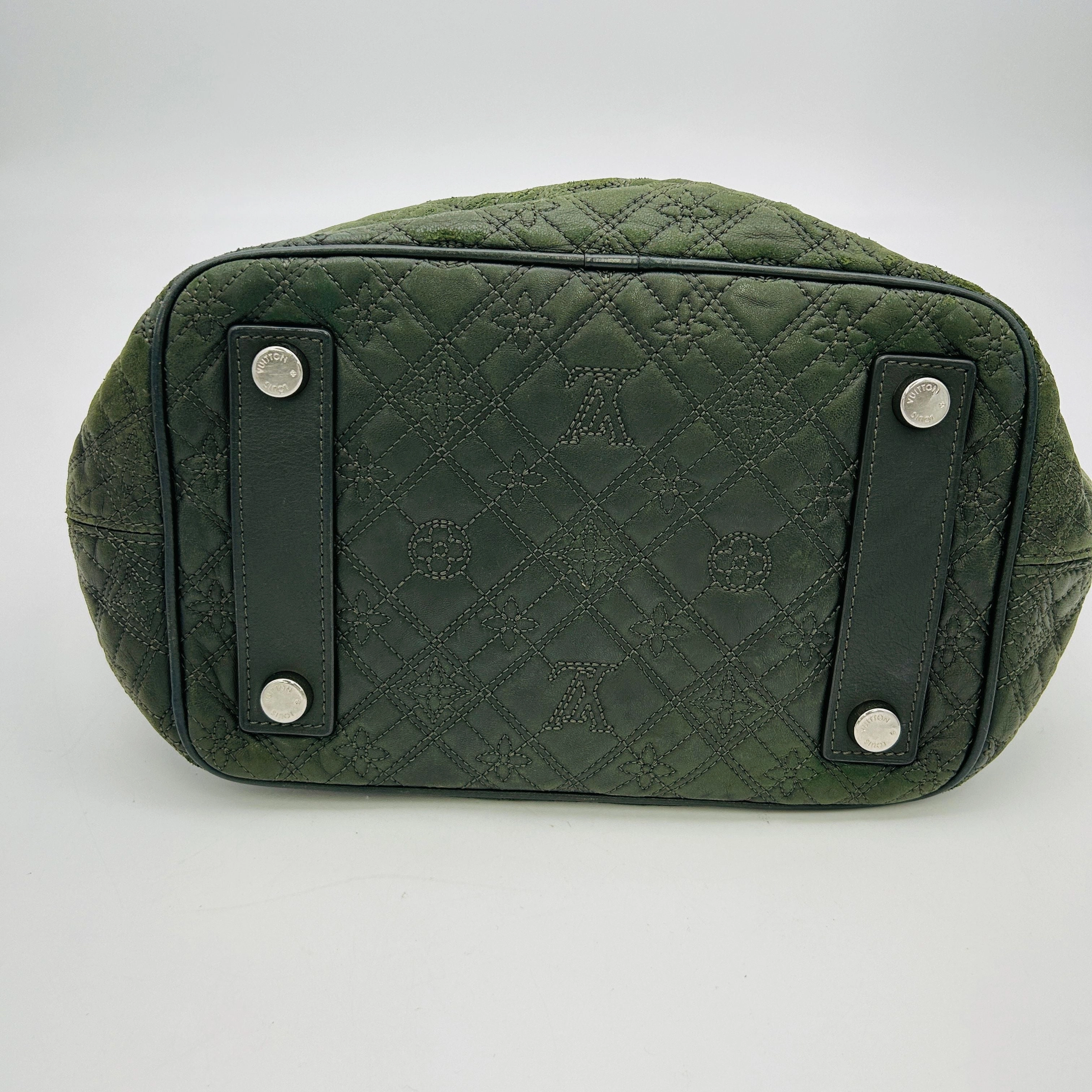 Louis Vuitton Fumee Monogram Antheia Leather Lilia PM Green Shoulder Bag LA1205