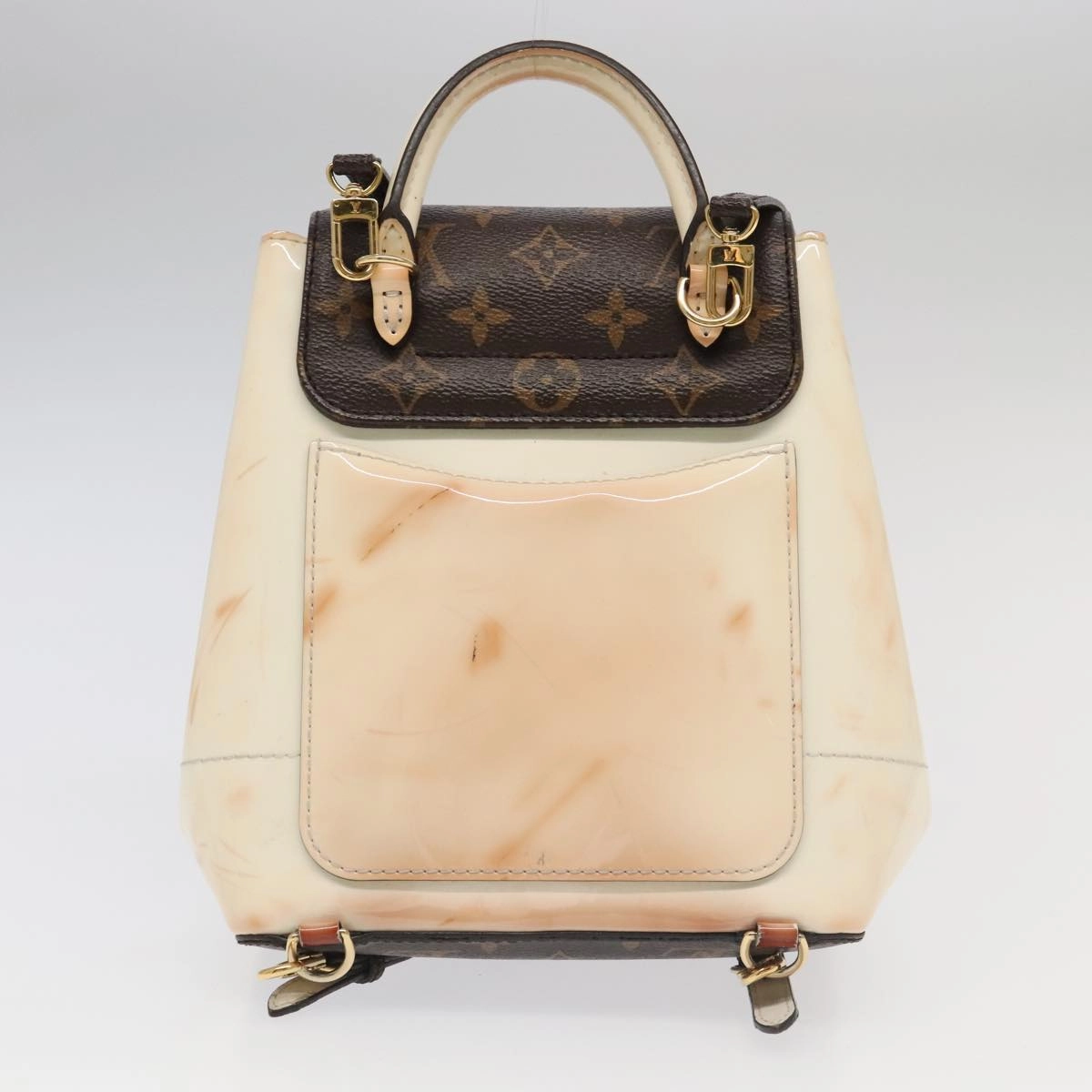 Louis Vuitton Hot Springs White Leather Backpack Bag
