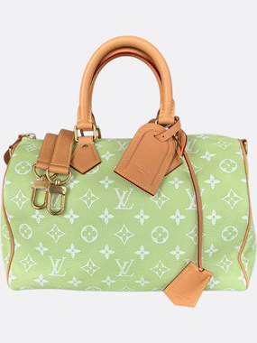 Louis Vuitton Lime Green & White Monogram P9 Speedy 30