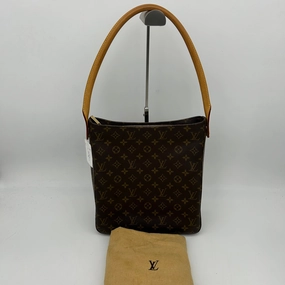 Louis Vuitton Looping GM Monogram Canvas Shoulder Bag Brown Large