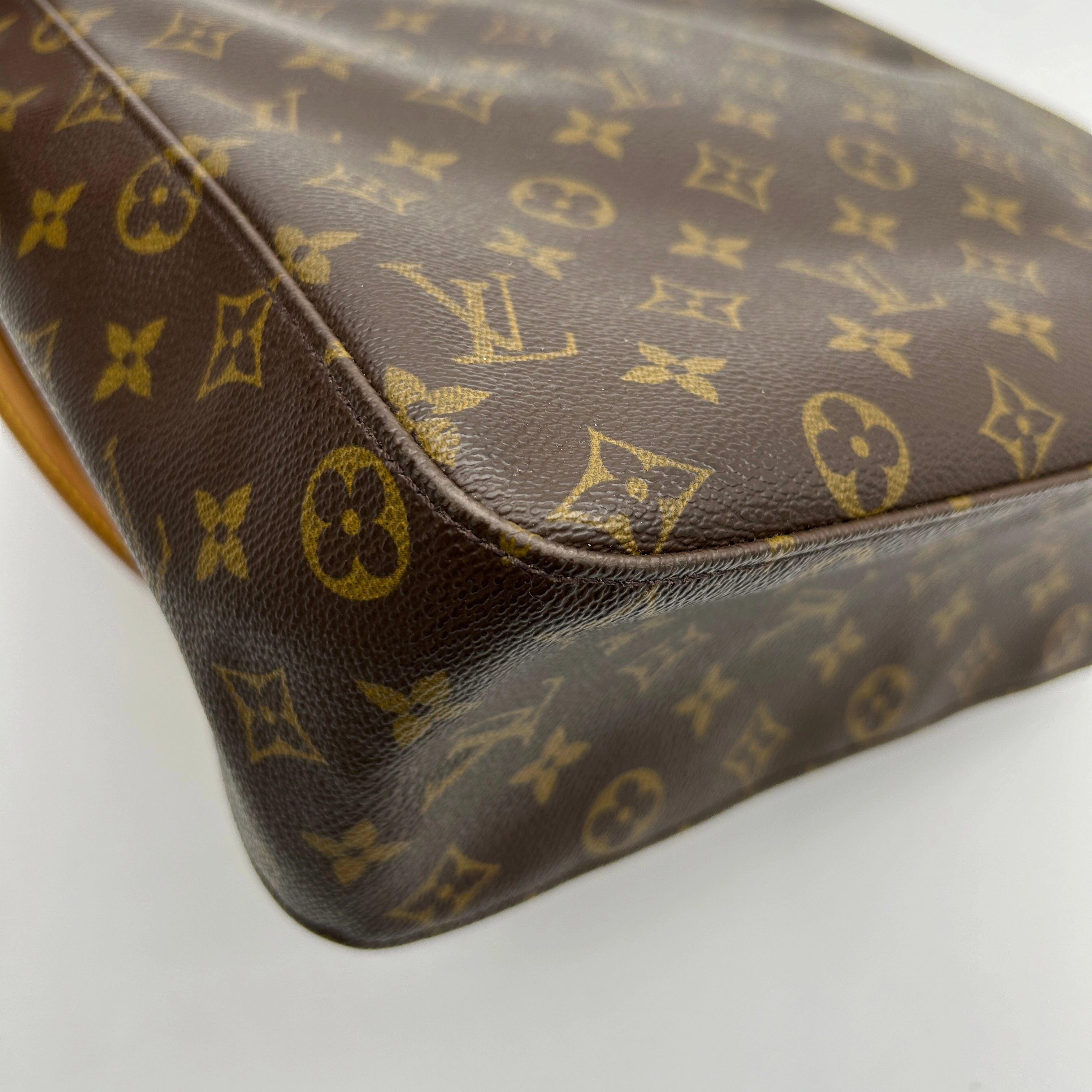 Louis Vuitton Looping GM Monogram Canvas Shoulder Bag Brown Large