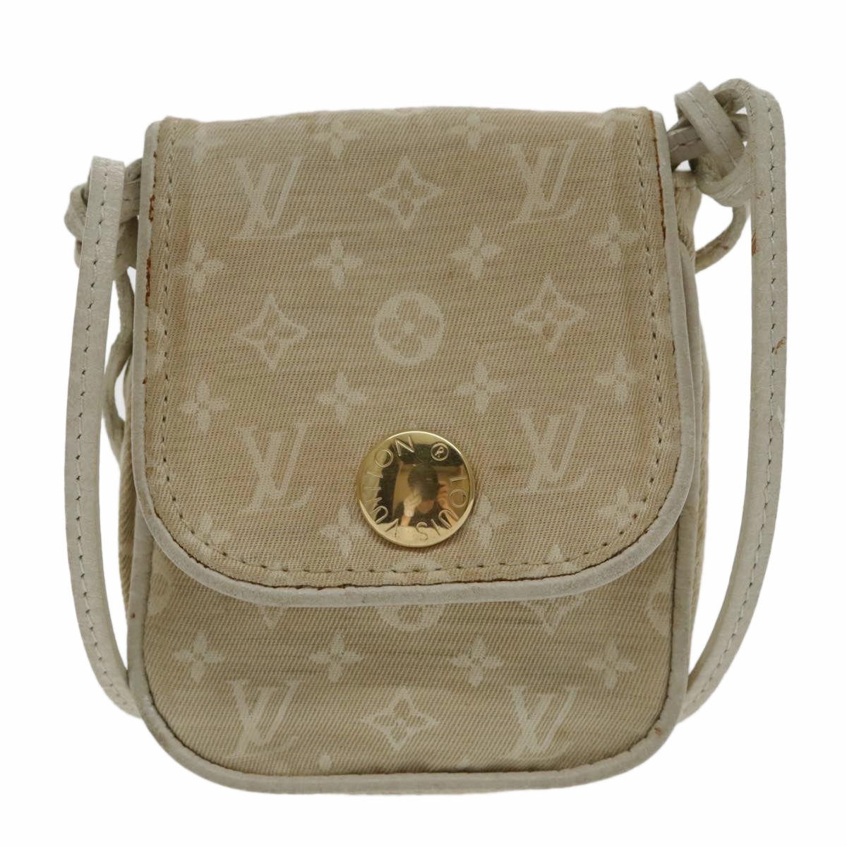 Louis Vuitton Mini Lin Beige Canvas Shoulder Bag
