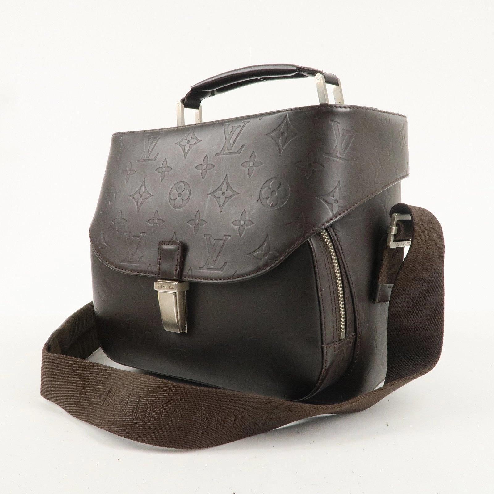 Louis Vuitton Monogram Glac Charlie Shoulder Bag Brown M46510