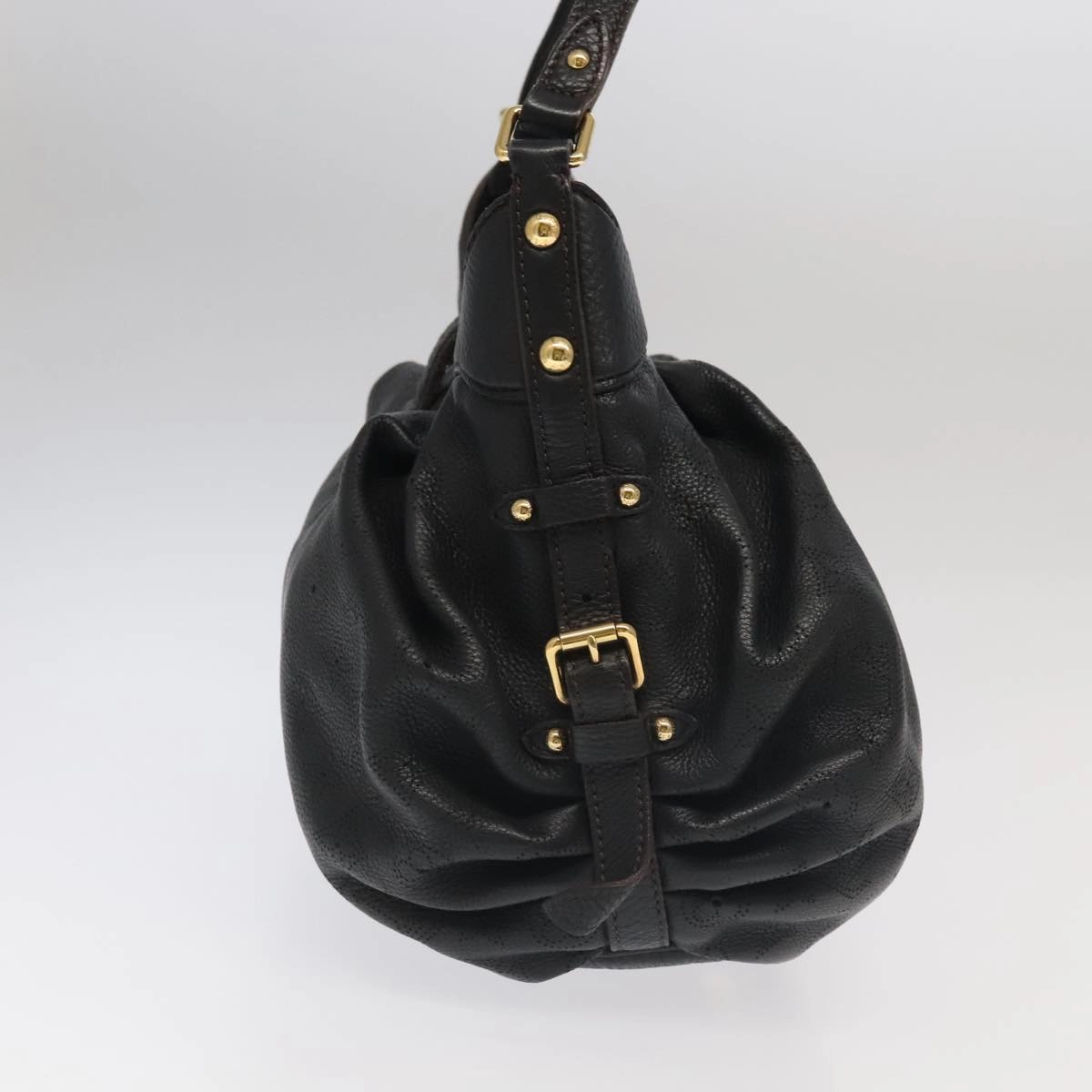 LOUIS VUITTON Monogram Mahina XS Shoulder Bag Black M95660 LV 104802