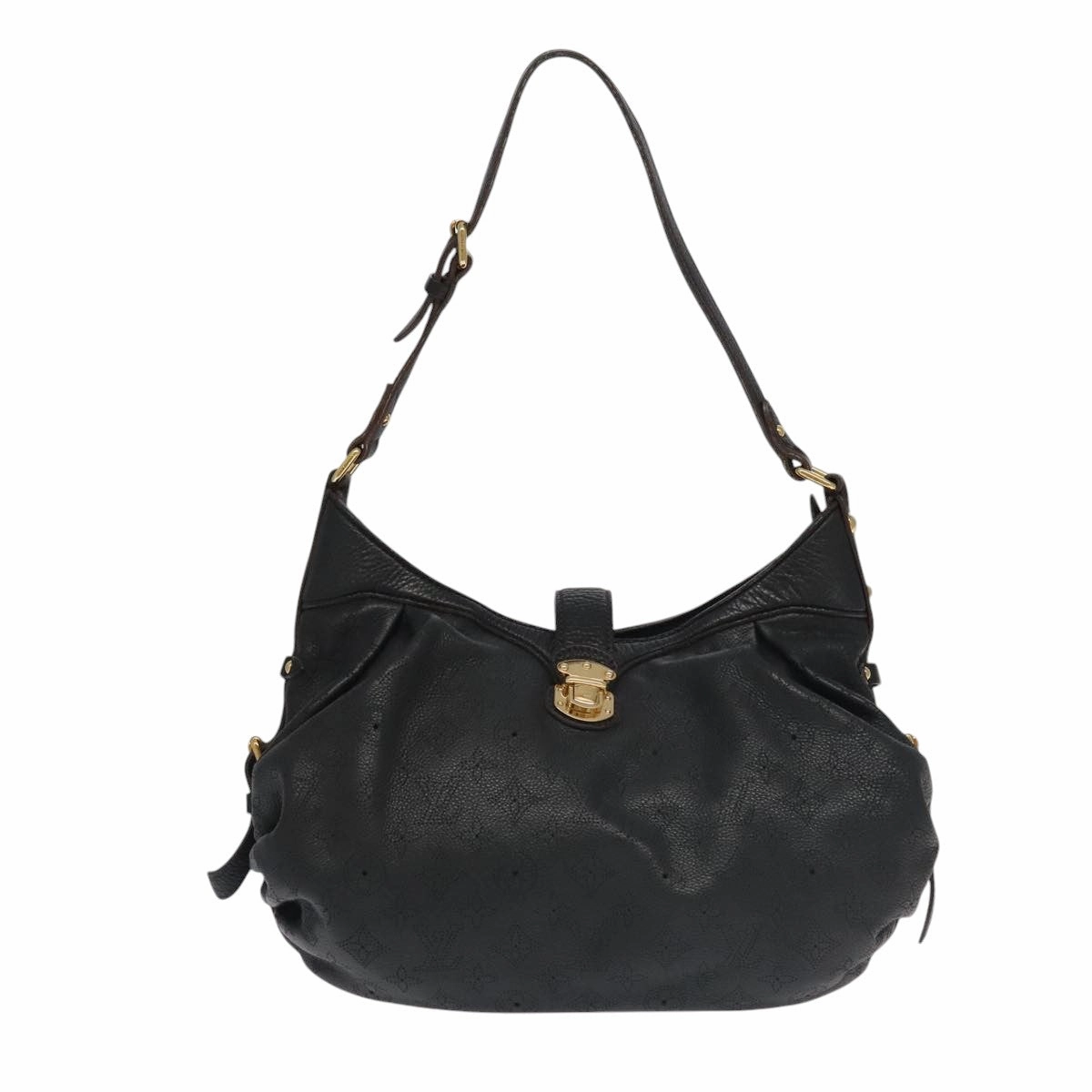 LOUIS VUITTON Monogram Mahina XS Shoulder Bag Black M95660 LV 104802