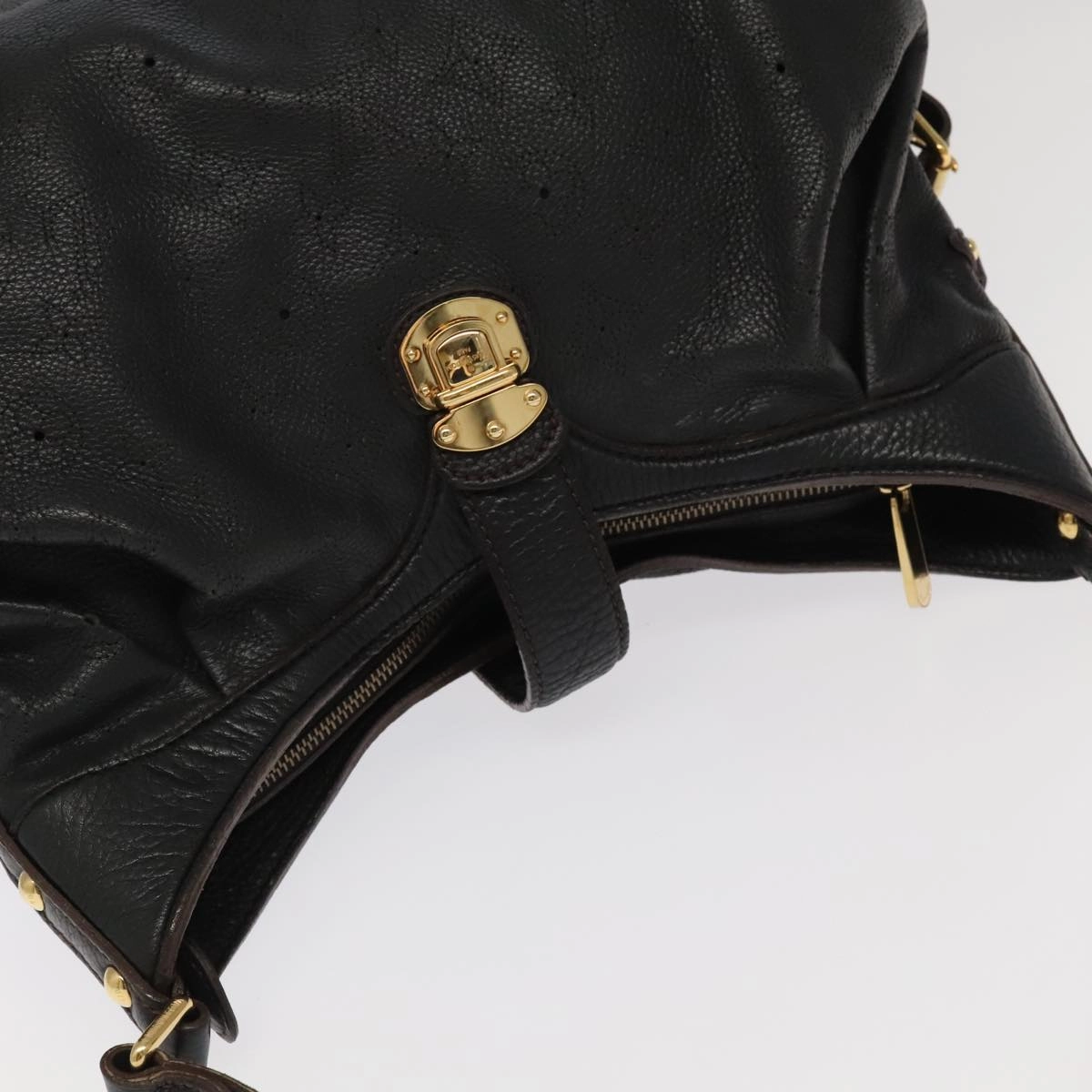 LOUIS VUITTON Monogram Mahina XS Shoulder Bag Black M95660 LV 104802