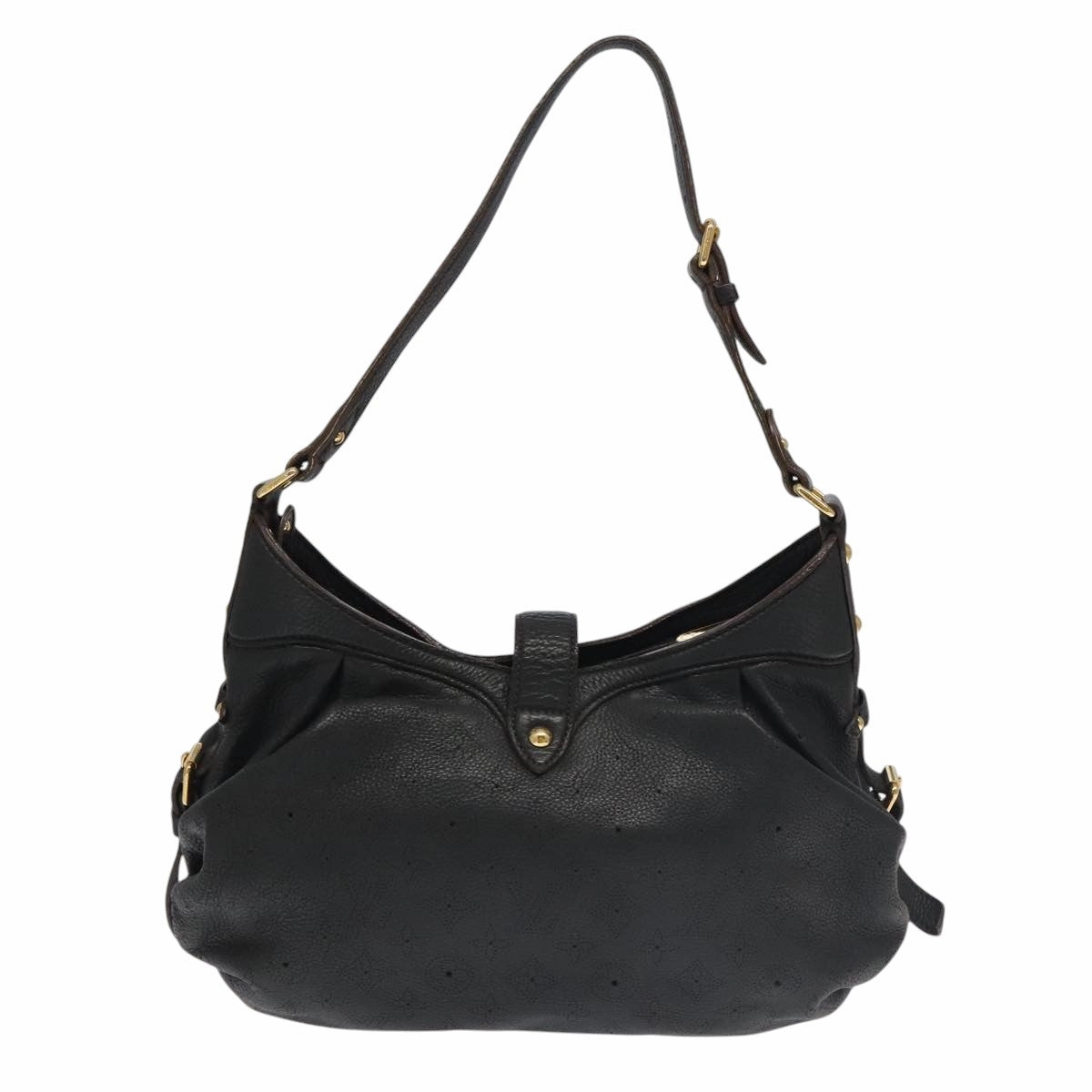 LOUIS VUITTON Monogram Mahina XS Shoulder Bag Black M95660 LV 104802