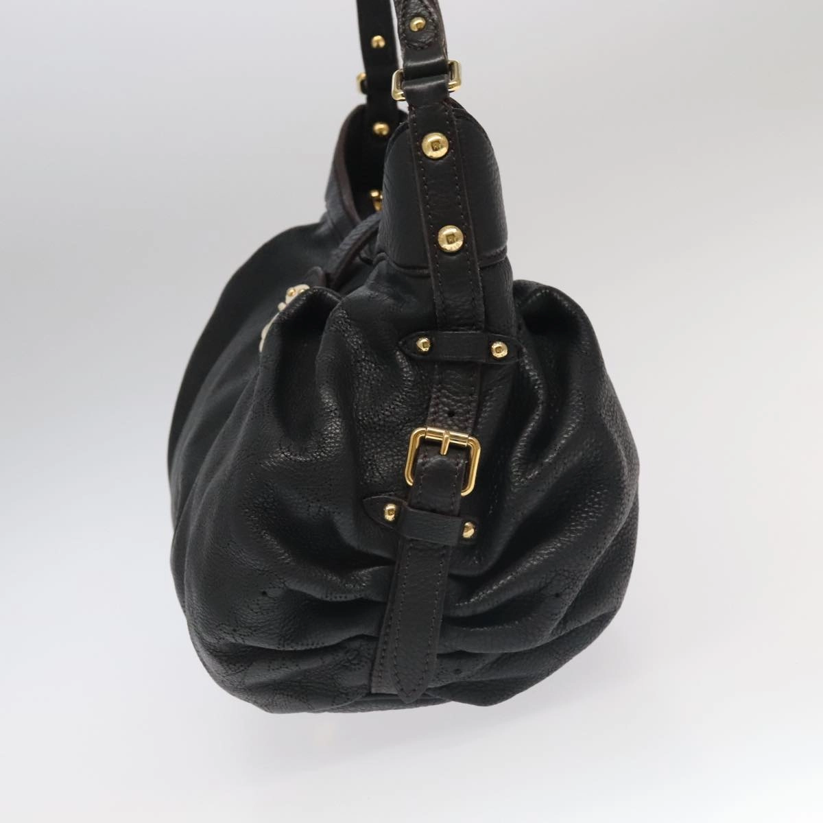 LOUIS VUITTON Monogram Mahina XS Shoulder Bag Black M95660 LV 104802