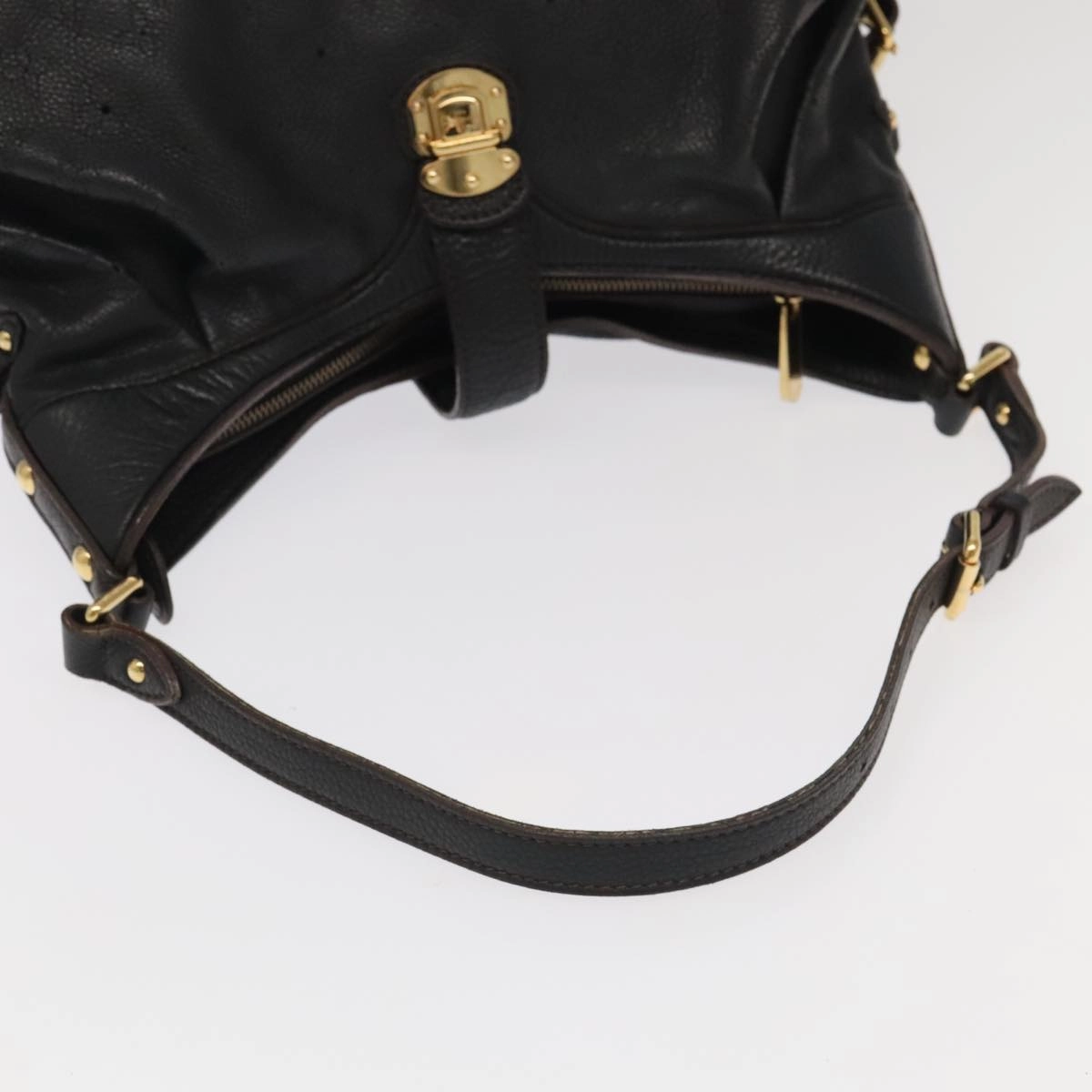 LOUIS VUITTON Monogram Mahina XS Shoulder Bag Black M95660 LV 104802