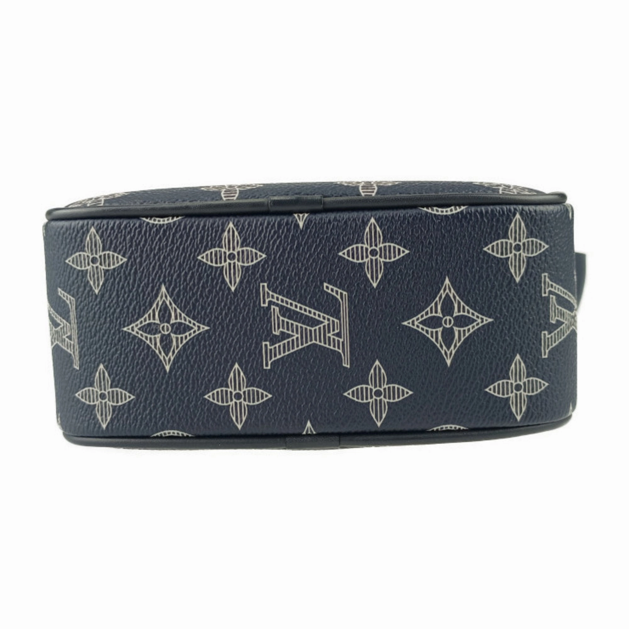 Louis Vuitton Monogram Navy Monogram Leather Pochette Shoulder Bag (Pre-Owned)