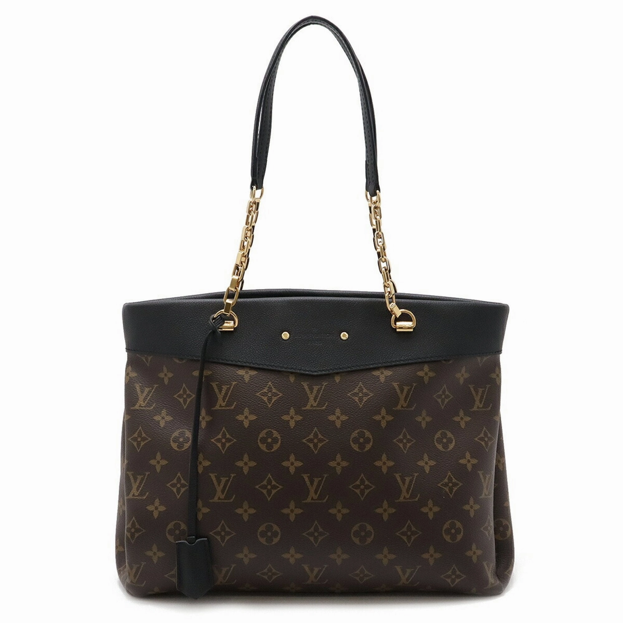Louis Vuitton Monogram Noir Monogram Leather Tote Bag (Pre-Owned)