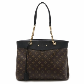 Louis Vuitton Monogram Noir Monogram Leather Tote Bag (Pre-Owned)