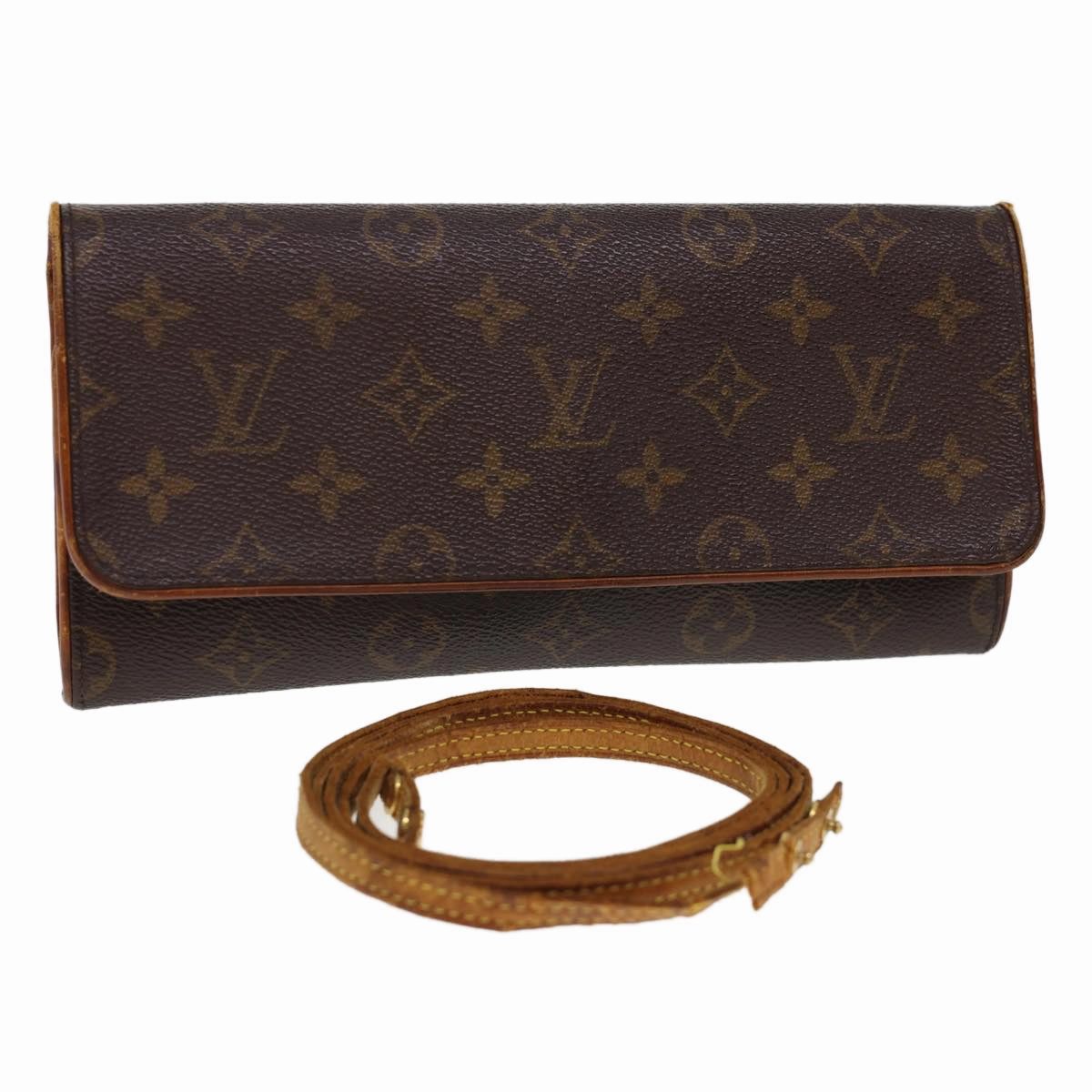 LOUIS VUITTON Monogram Pochette Twin GM Shoulder Bag M51852 LV rd4742