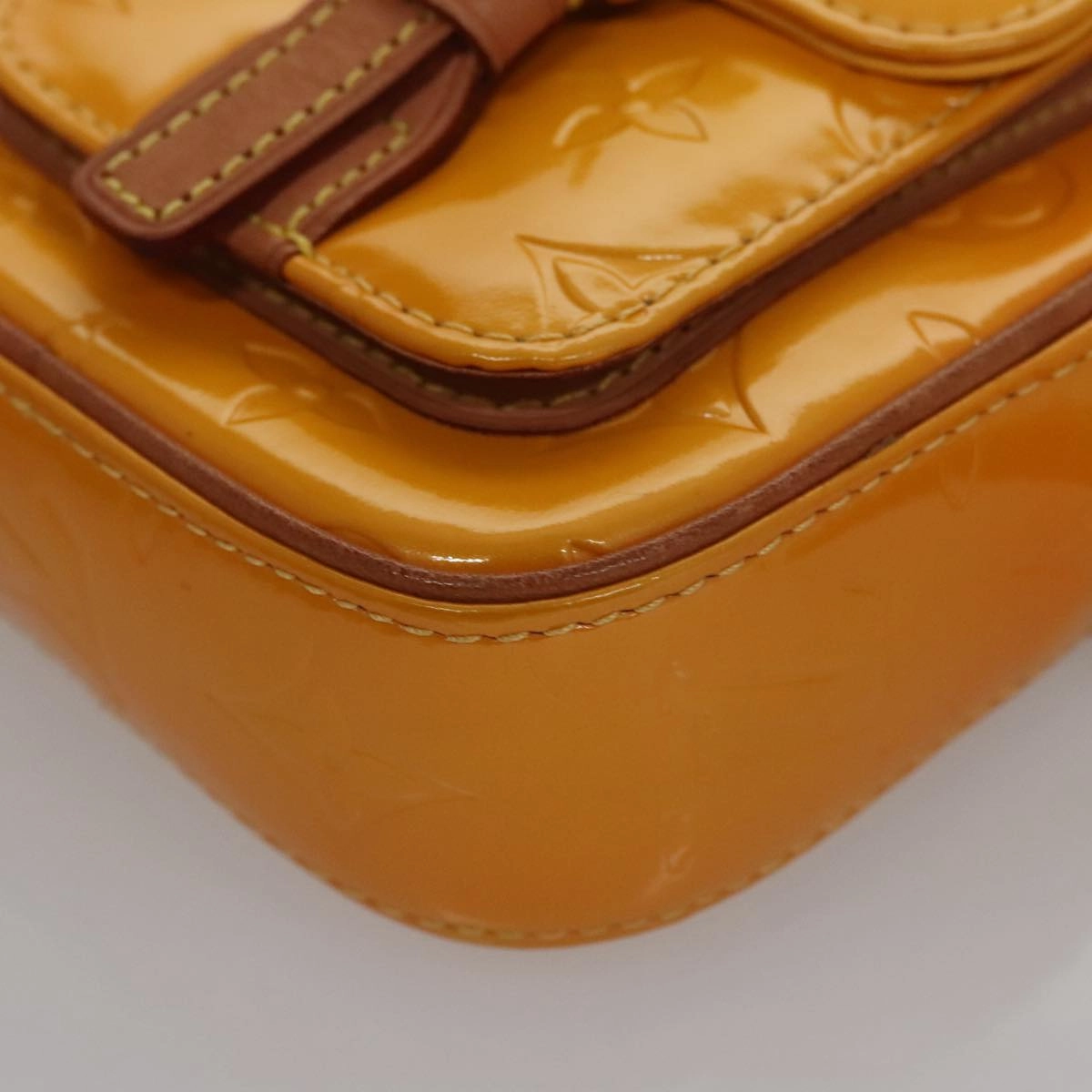 LOUIS VUITTON Monogram Vernis Christie PM Shoulder Bag Yellow M91110 105496