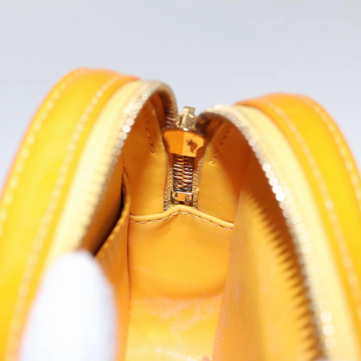 LOUIS VUITTON Monogram Vernis Christie PM Shoulder Bag Yellow M91110 105496