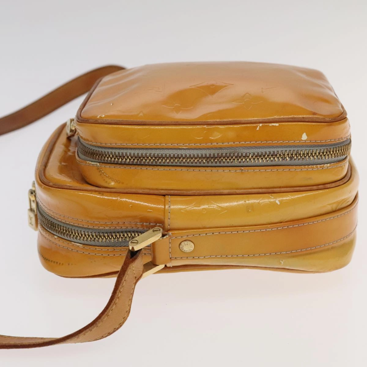 LOUIS VUITTON Monogram Vernis Wooster Shoulder Bag Gris M91036 LV 94270
