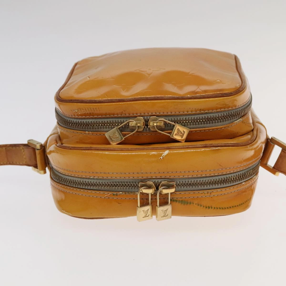 LOUIS VUITTON Monogram Vernis Wooster Shoulder Bag Gris M91036 LV 94270