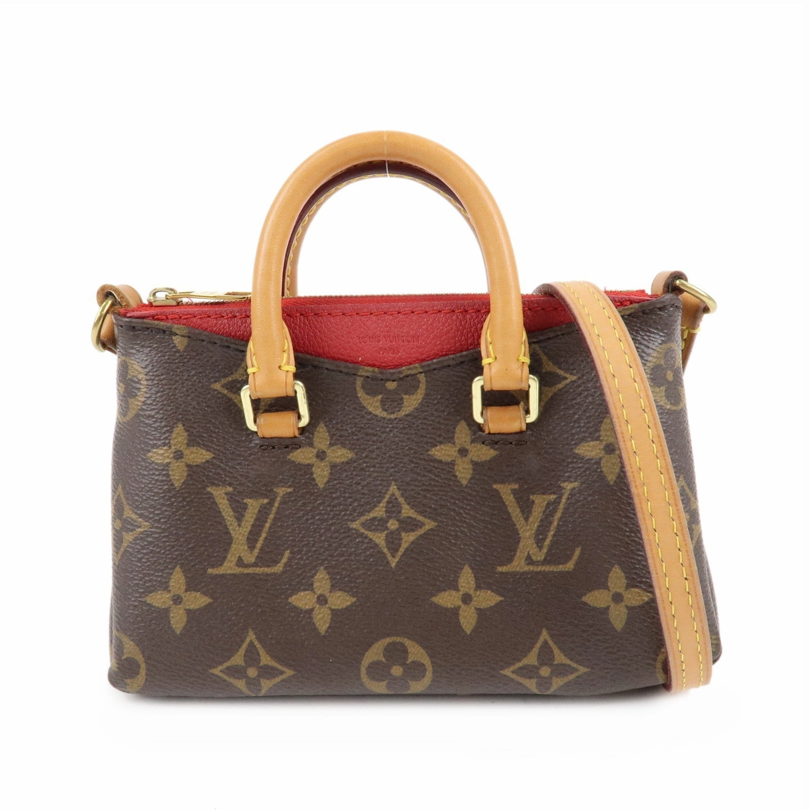 Louis Vuitton Nano Pallas Shoulder Bag Cerise M61254