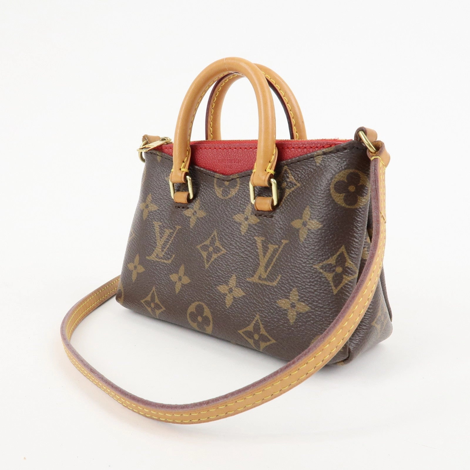 Louis Vuitton Nano Pallas Shoulder Bag Cerise M61254