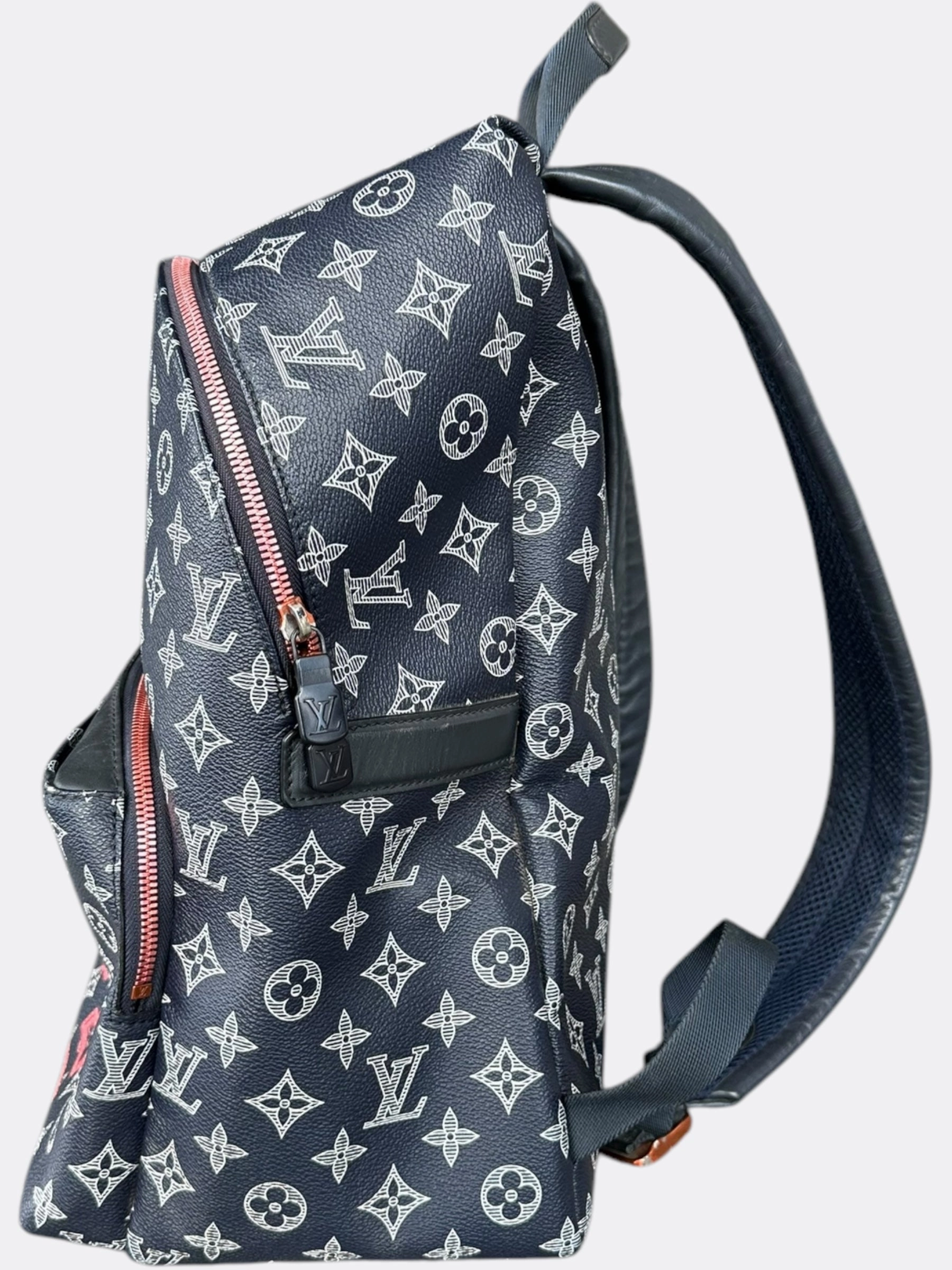 Louis Vuitton Navy & White Upside Down Monogram Backpack