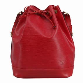 Louis Vuitton Noe Red Leather Shoulder Bag