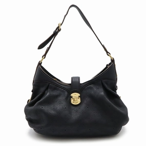 Louis Vuitton Noir Leather Shoulder Bag (Pre-Owned)