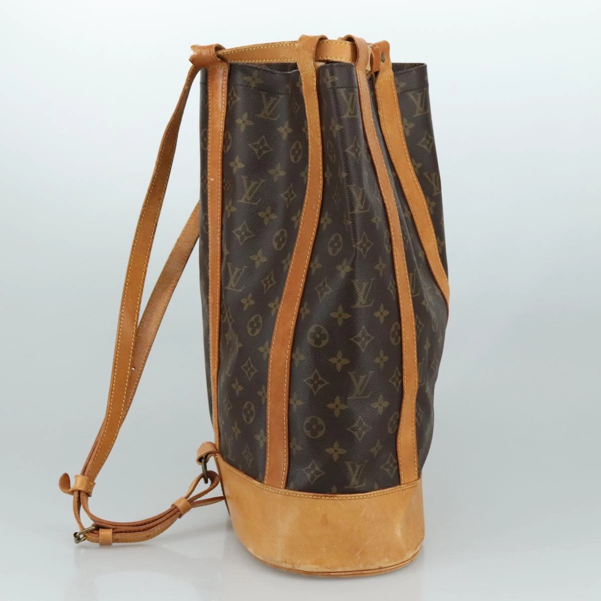 Louis Vuitton Randonne Brown Canvas Shoulder Bag