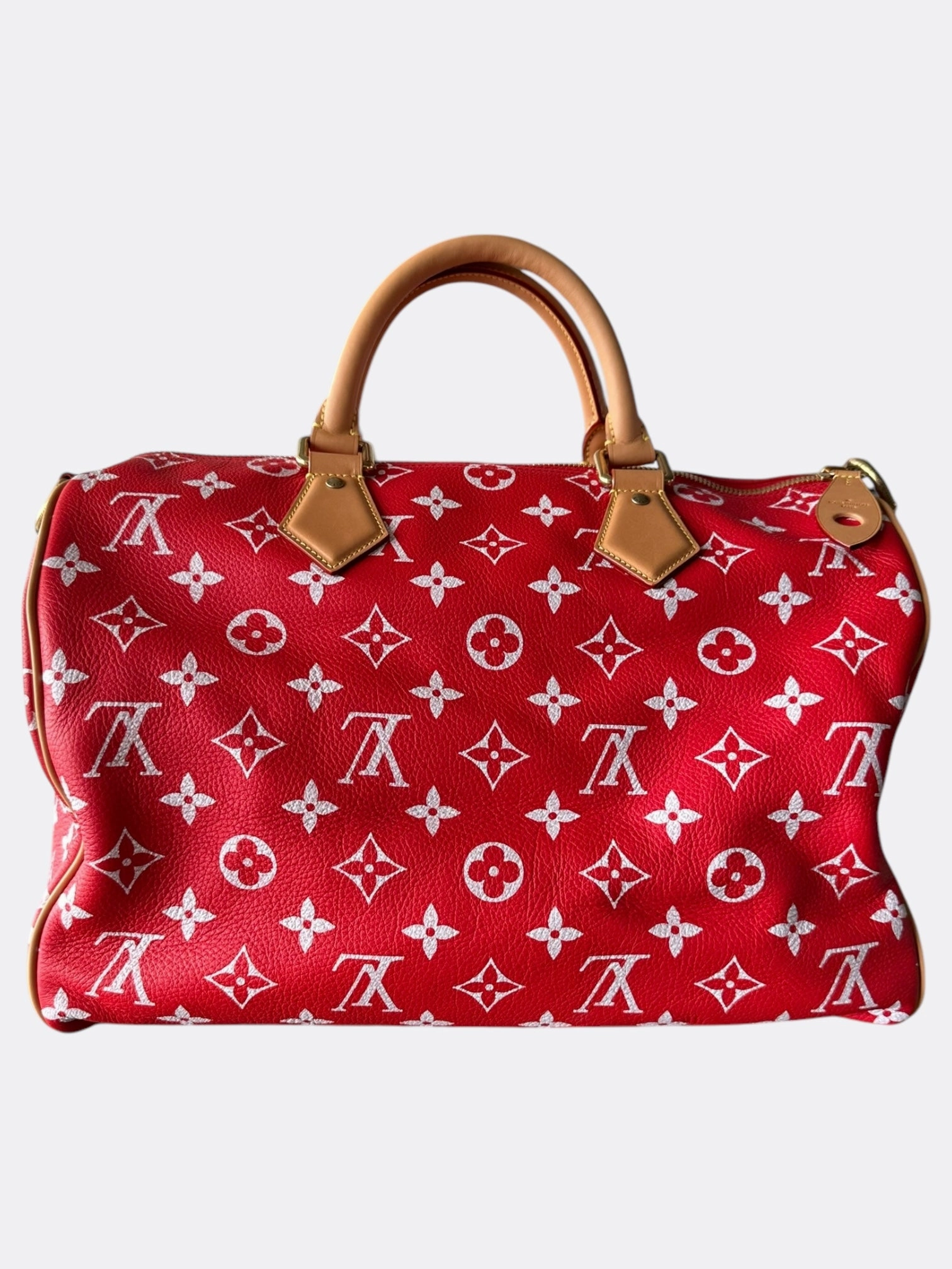 Louis Vuitton Red & White Monogram P9 Speedy 40