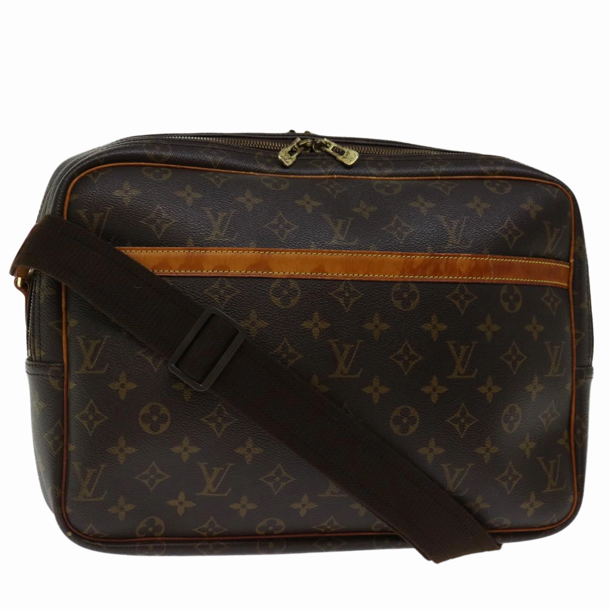 Louis Vuitton Reporter Brown Canvas Shoulder Bag