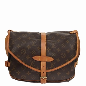 Louis Vuitton Saumur Brown Canvas Shoulder Bag