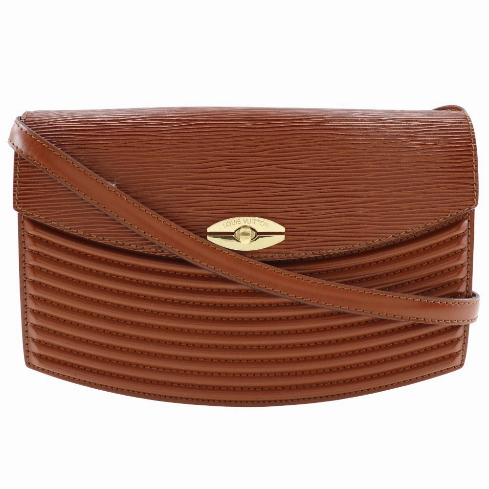 LOUIS VUITTON Shoulder Bag M52563 Epi Leather Brown 2-way clutch Prebourg Women