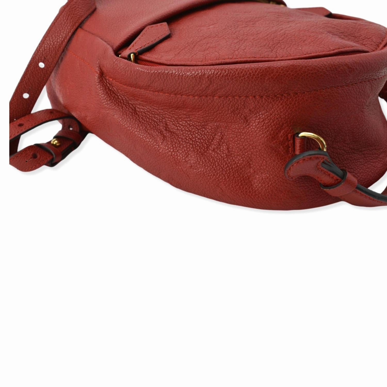 LOUIS VUITTON Sorbonne Monogram Empreinte Leather Backpack Red