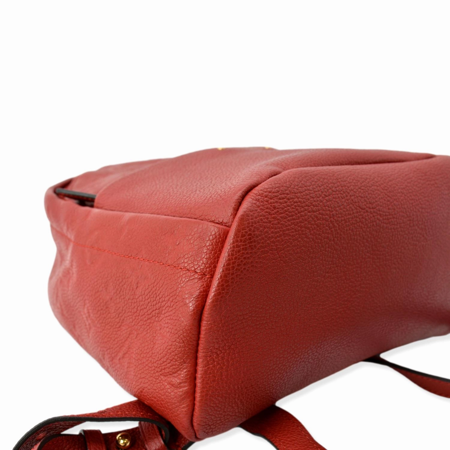 LOUIS VUITTON Sorbonne Monogram Empreinte Leather Backpack Red