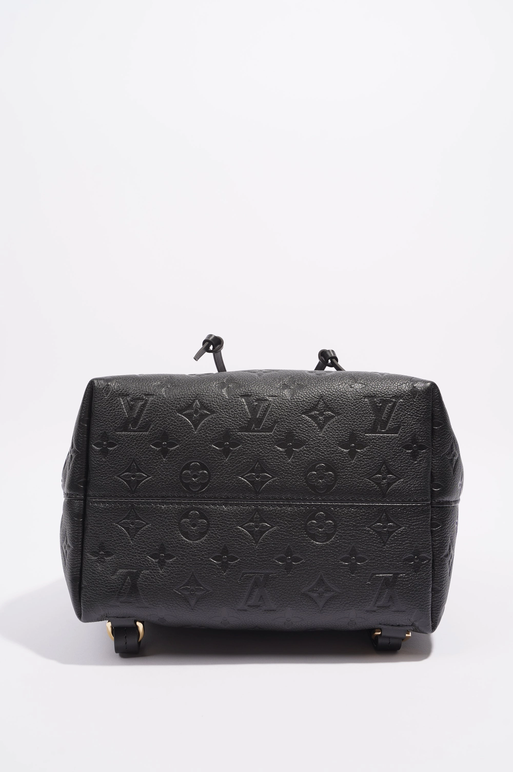 Louis Vuitton Womens Montsouris Backpack Daypack Black Leather PM