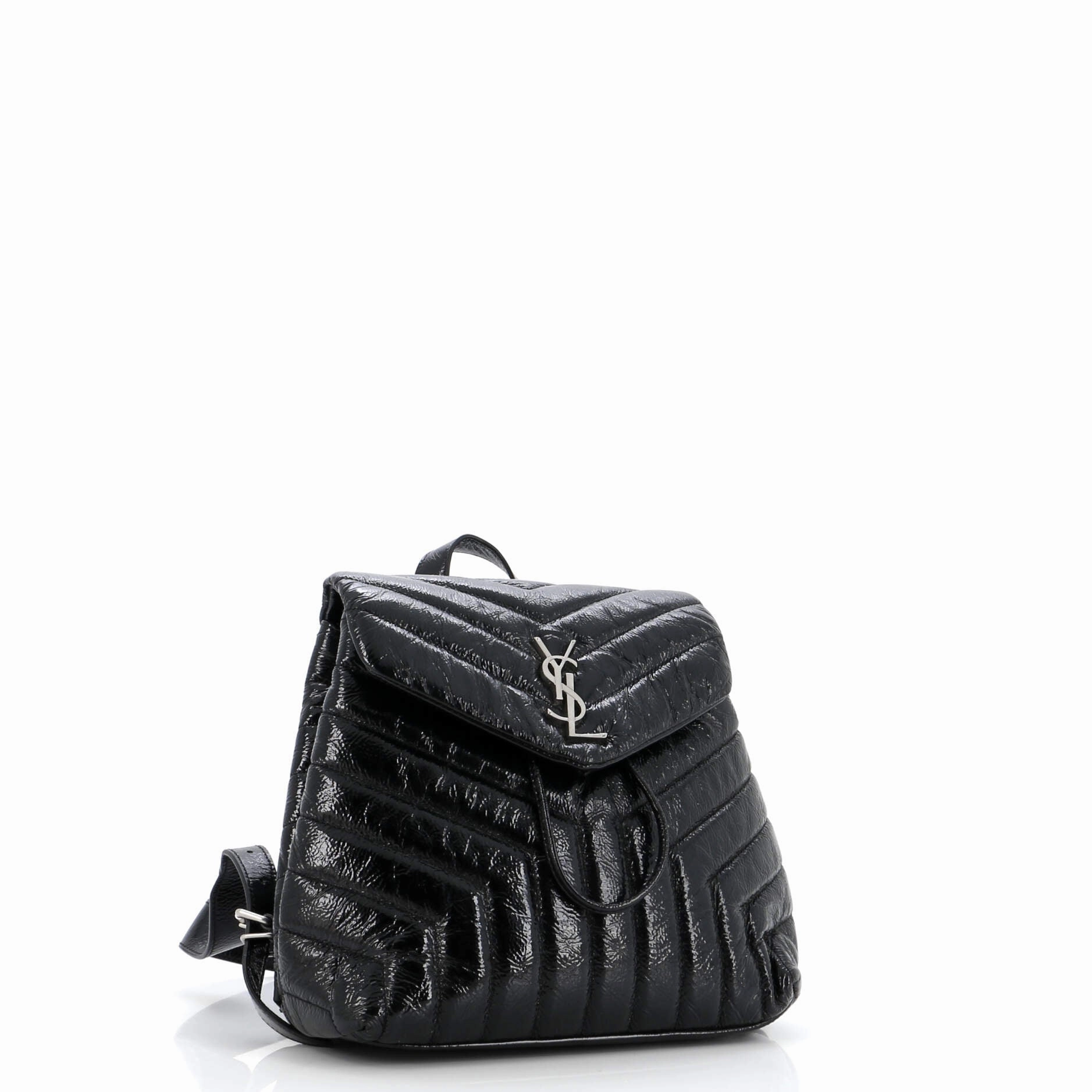 LouLou Backpack Matelasse Chevron Patent Small