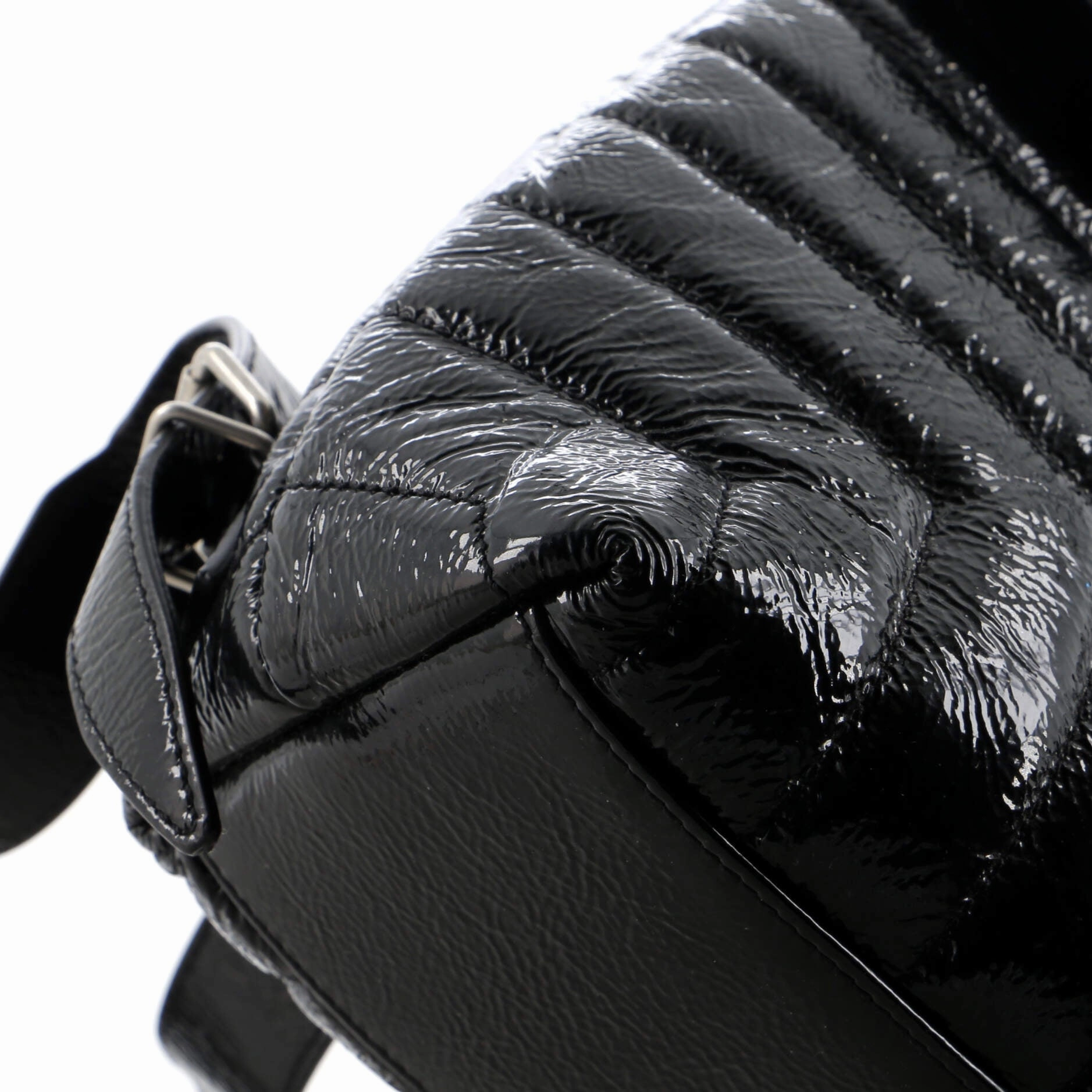LouLou Backpack Matelasse Chevron Patent Small