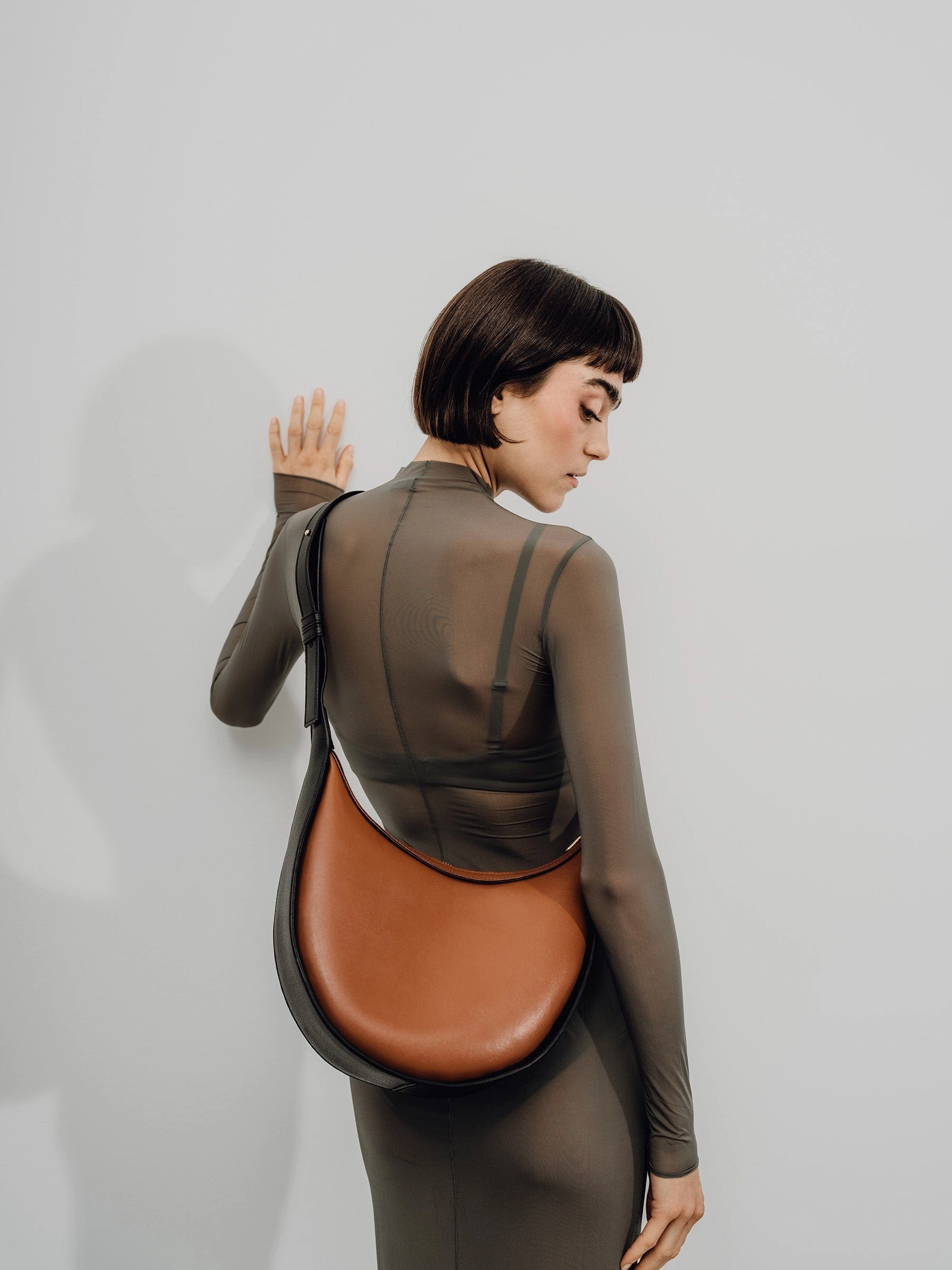 Loulou MIRUM Leather Vegan Bag | Cognac