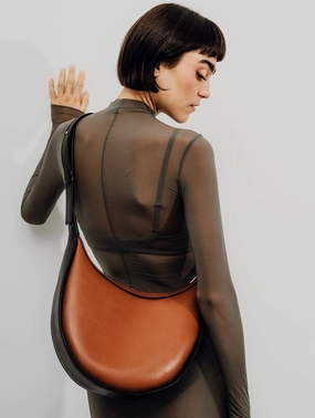 Loulou MIRUM Leather Vegan Bag | Cognac